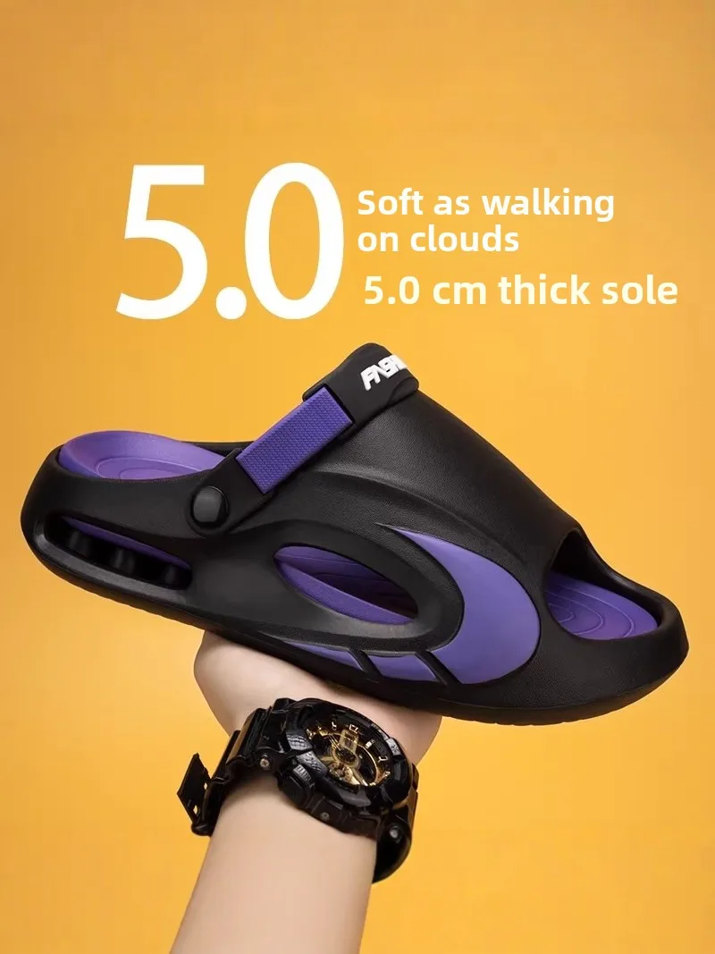 

Men's Summer Outdoor Slippers 2026 New Style Thick Bottom High Wear Driving Dual-Purpose Flat Sandals Large Size 47 EVA Material