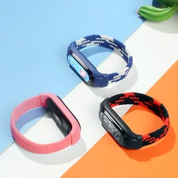 Bracelet for Mi band 7 6 5 4 3 Strap Nylon Braided Solo Loop pulseira bracelet Miband4 Wristband for xiaomi Mi band 7 6 5 3