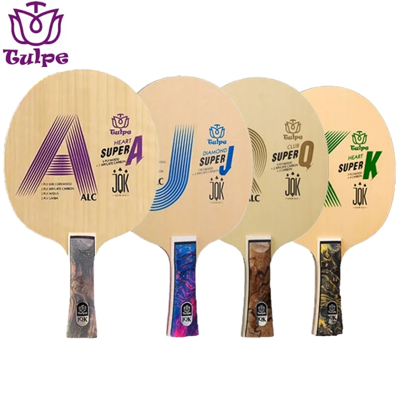 

TULPE SUPER A/J/Q/K Table Tennis Racket Blade 7/9/11-Ply Ping Pong Paddle High Elasticity Arc Fast Attack for Training with Box