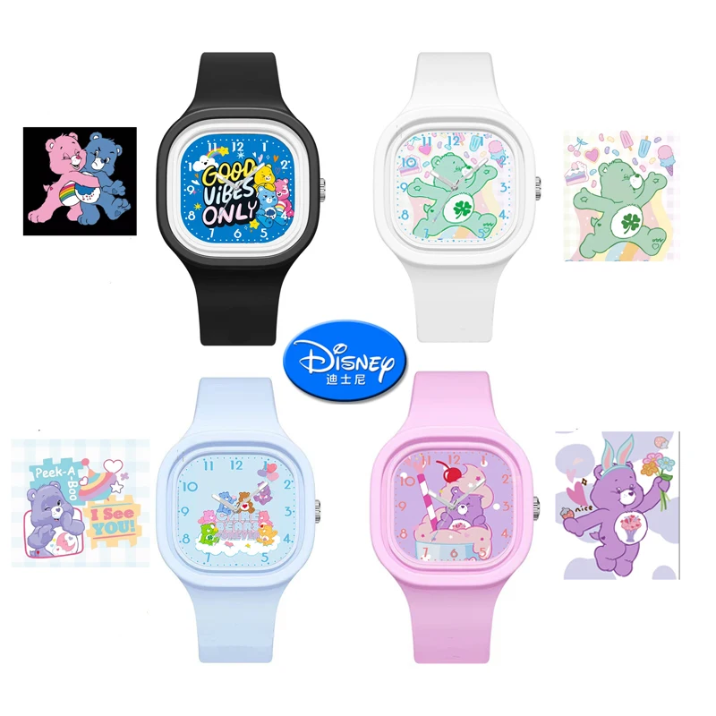 Reloj deportivo electrónico de silicona para niños y niñas, cronógrafo Digital con diseño de oso arcoíris, dibujos animados, regalo de cumpleaños,