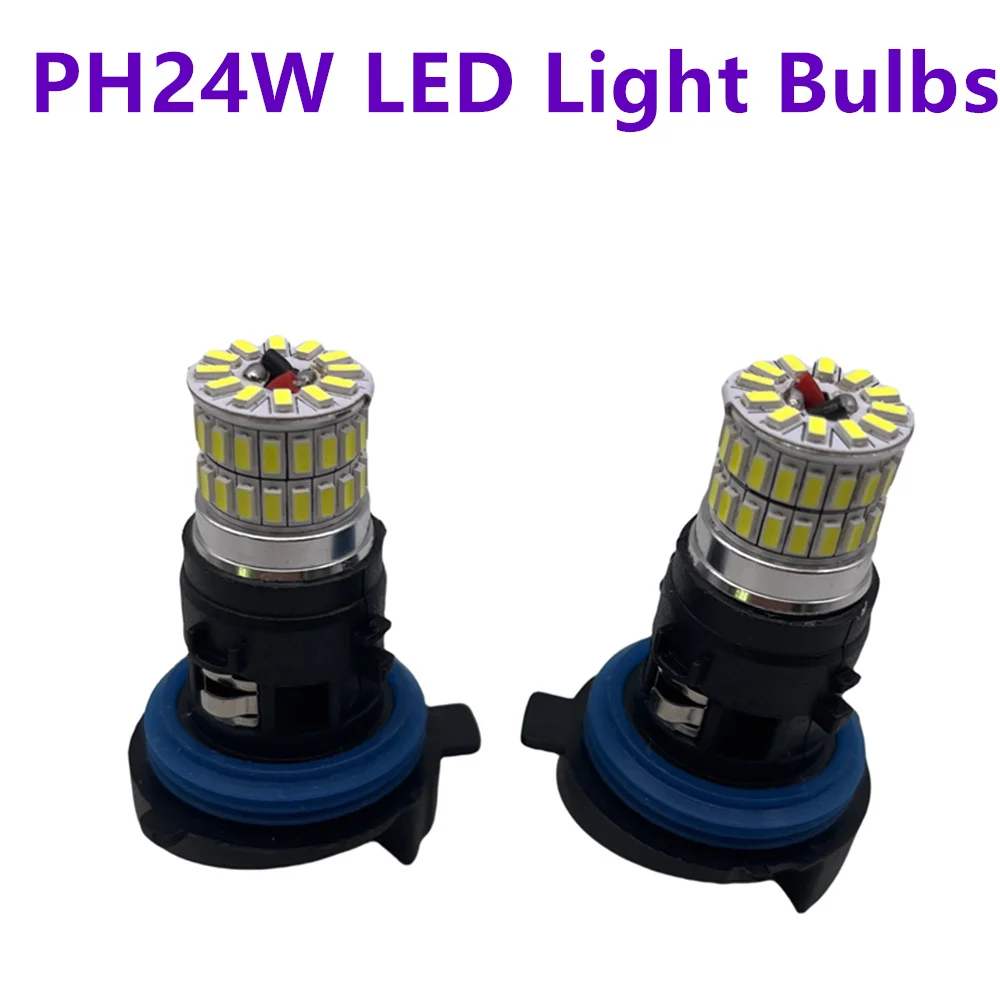 2PCS/Set LED Light Bulbs LED Daytime Running DRL G4 With Base Lamp Canbus PH24W For Peugeot 3008 5008 For Citroen C5 MK2