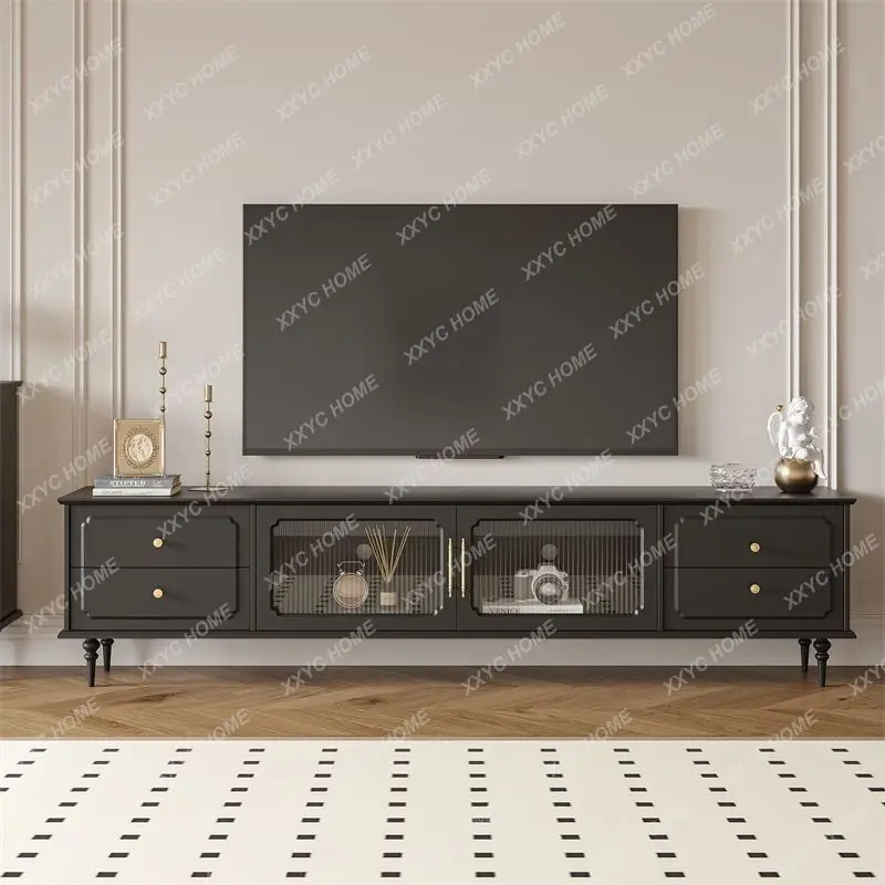 American Retro TV Cabinet and Tea Table Combination Living Room Home Simple Modern