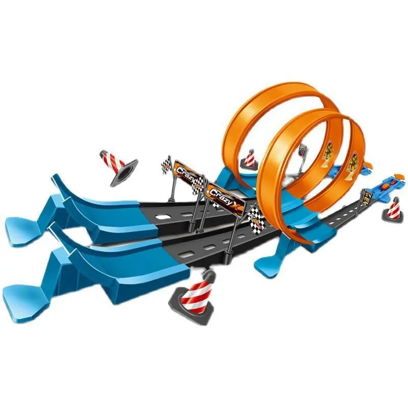 Railway Racing Track Play Set Mini Speed Racing Car Kits Educational Diy Race Careducational Interactive Boy Children Toy