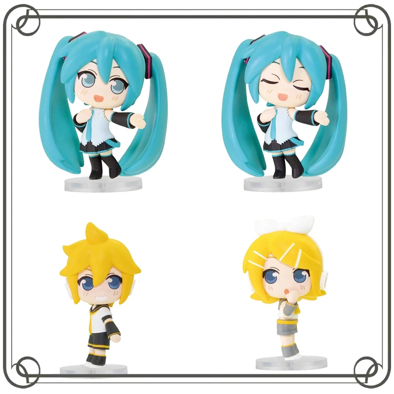 Hatsune Miku Kagamine Rin Gashapon Drehen Um Look Zurück Modellierung Ornament Anime Figuren Andenken Action Figur Modell Spielzeug