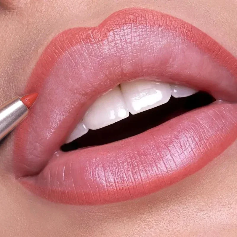 Lápiz Delineador de labios resistente al agua para mujer, lápices labiales mate de larga duración, tinte de contorno rojo Sexy, maquillaje de labios hidratantes, nueva moda