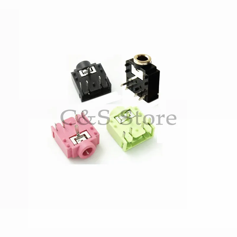 10pcs 3.5mm Stereo Jack Socket Audio Jack Connector PCB 3F07 PJ-307