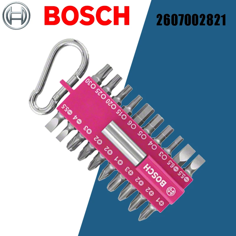 Bosch 21-Piece Set Screwdriver Bit Set Blue with Universal Bit Holder Carabiner Accessory Cordless Screwdriver Tools Parts