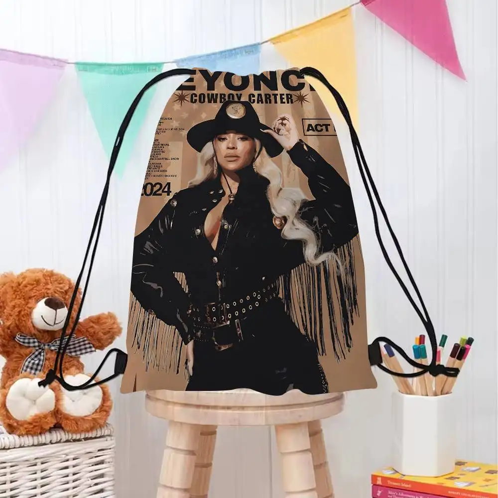 الكلاسيكية الشعبية ستار بي بيونسيه فتاة جميلة الرباط على ظهره حقيبة رياضية لصالة الألعاب الرياضية لحقيبة الظهر الرباط شخصية #4