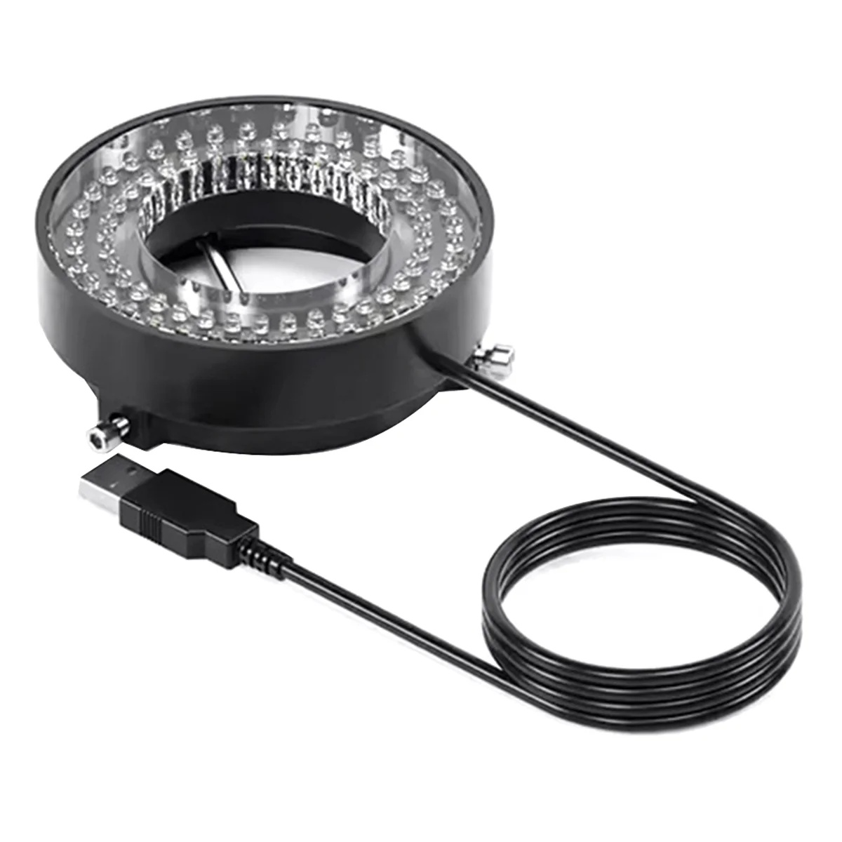 A77I Mechanic Microscope LED Ring Light Illuminator Lamp 64 Pcs Adjustable LED USB Illuminator for PCB Soldering Repair