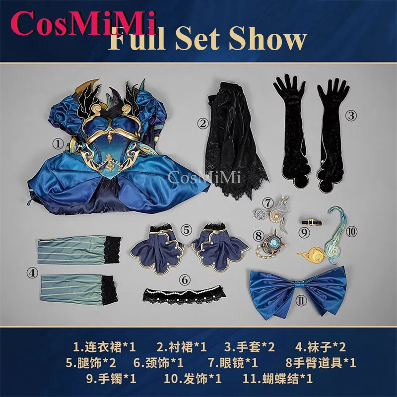 CosMiMi Game Identity V Beruhildr Vilulf/Bowmen Cosplay Costume Elegant Sweet Uniform Dress Carnival Party Role Play Clothing