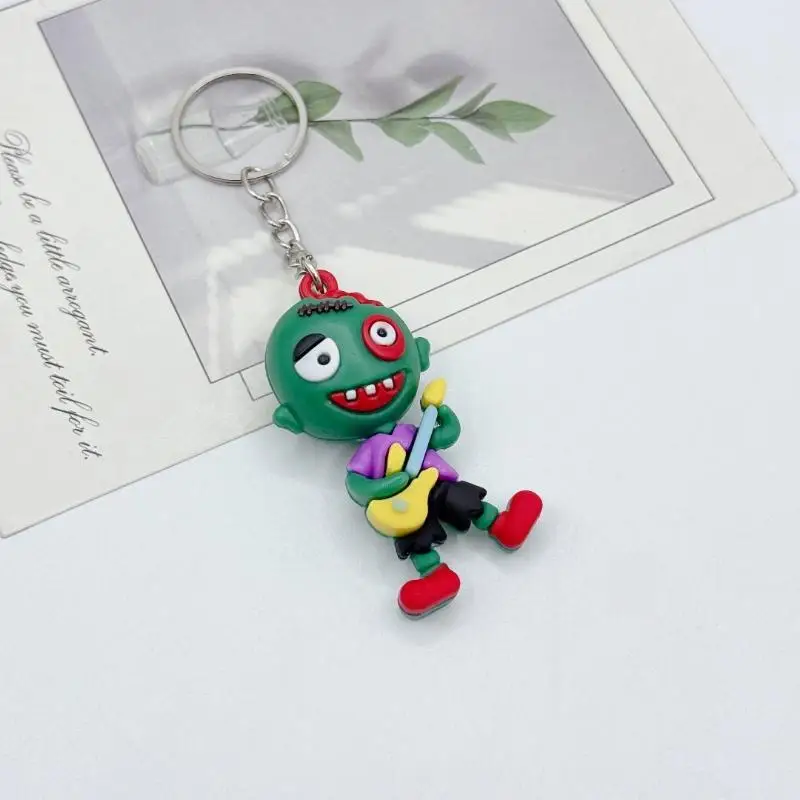 Halloween Decor Keychain Cute Cat Bat Spider Black Animal Funny Key Ring for DIY Craft Bag Accessory Gift - view 3