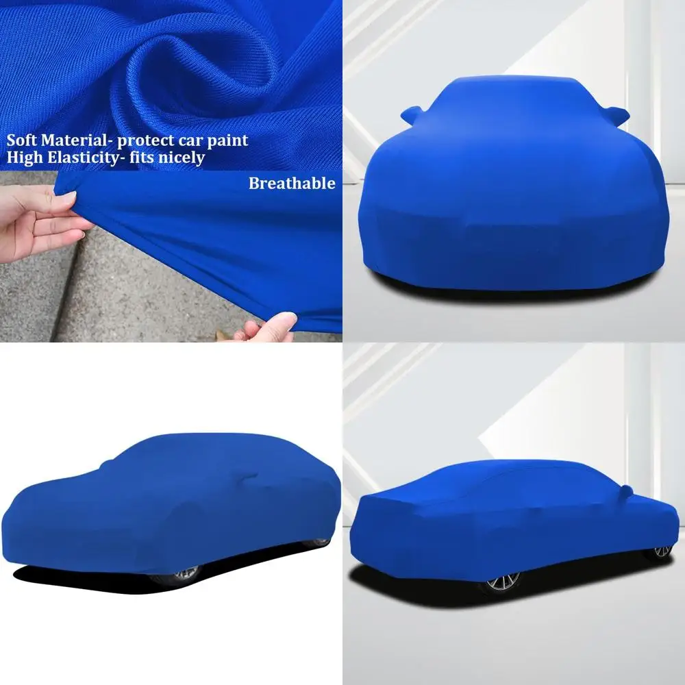 

Синий чехол для автомобиля, эластичная пылезащитная защита для автомобилей длиной 177-193 дюйма, идеально подходит для гаражей и автосалонов.