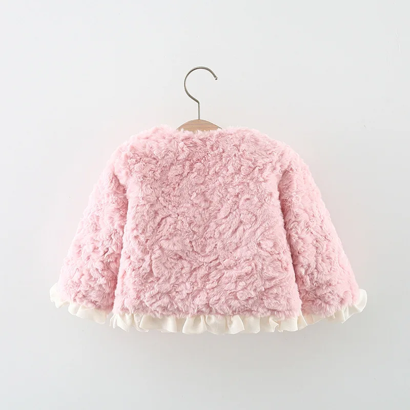 Manteau en peluche pour filles, veste pour bébé, garde au chaud, mignon, petite princesse, fête d'anniversaire de Noël, automne, hiver, 3 mois, 6 mois, 12 mois, 18 mois, 24 mois