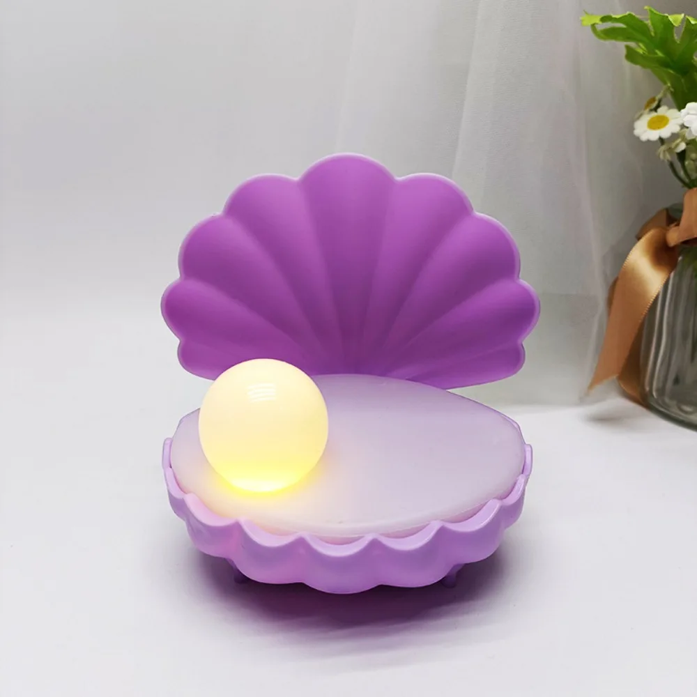 Lovely Pearl Shell Night Light Cute Desk Lamp Sleep Light Tabletop