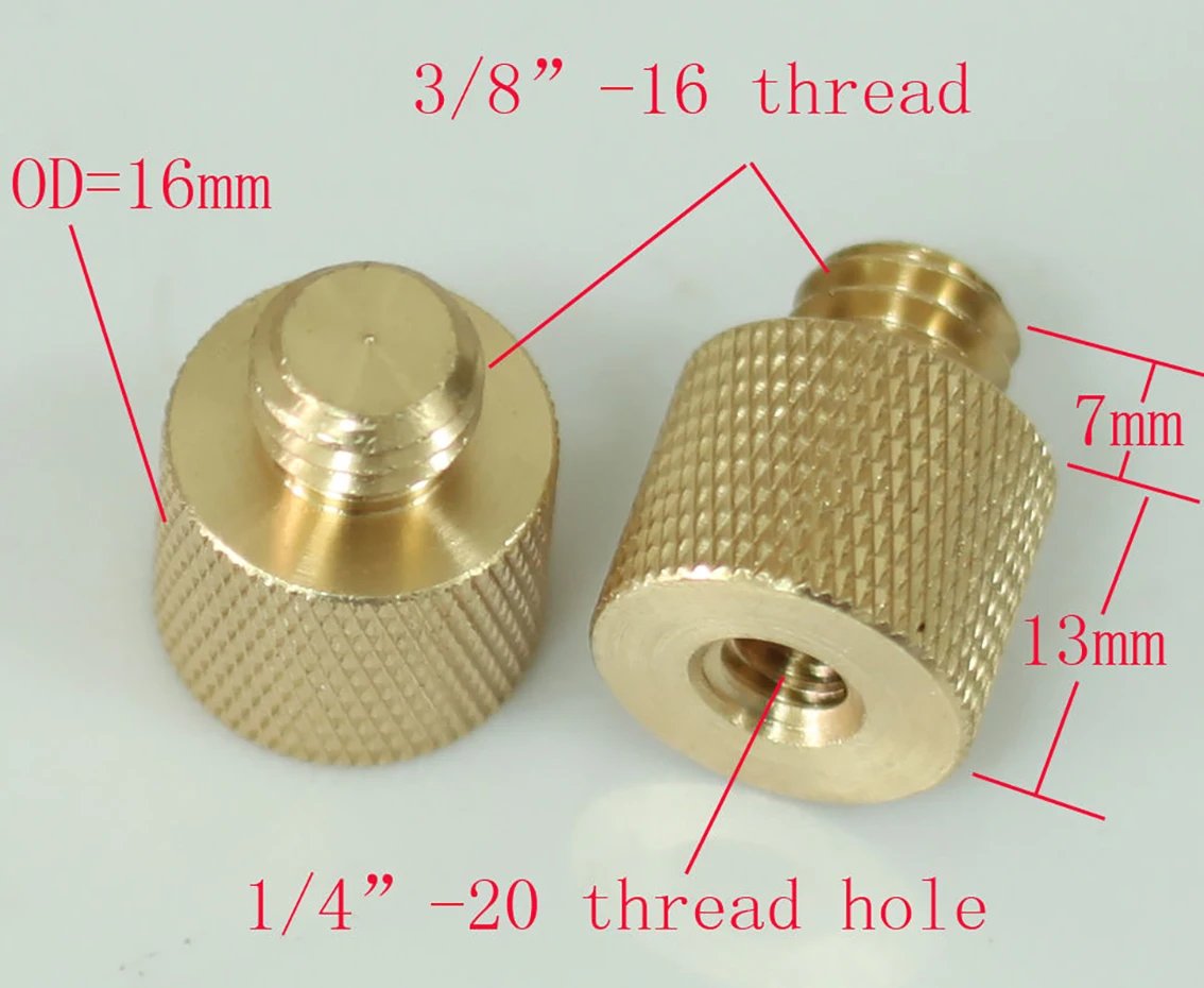 2pcs Brass Adapter 1/4