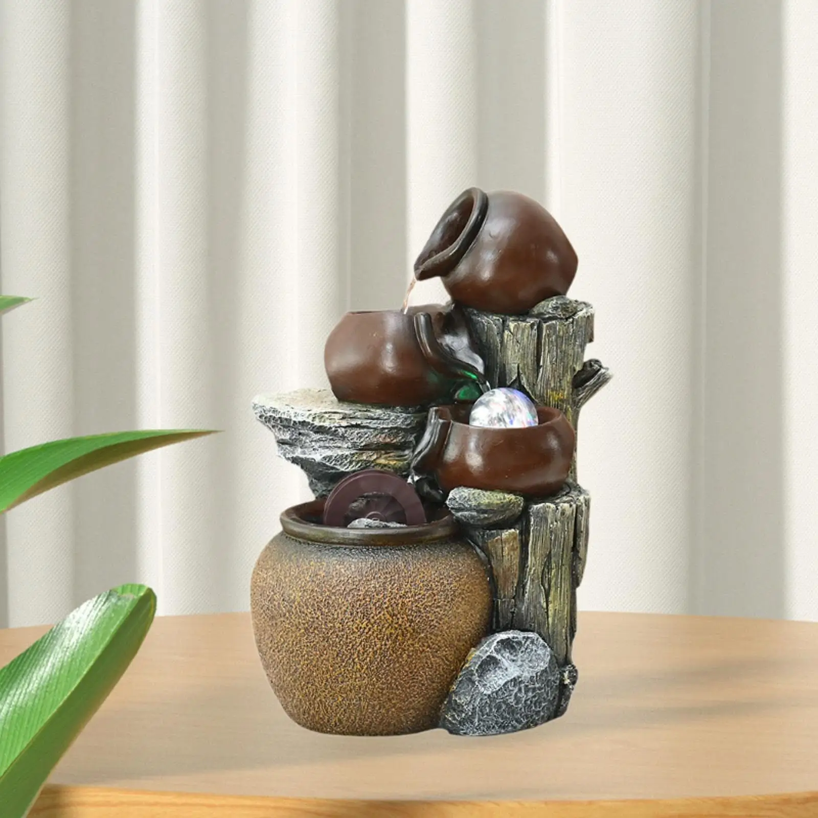 

Настольный фонтан, подарок, центральная часть, украшение с струящейся водой, художественный декор стола для внутренней гостиной, спальни, домашнего офиса