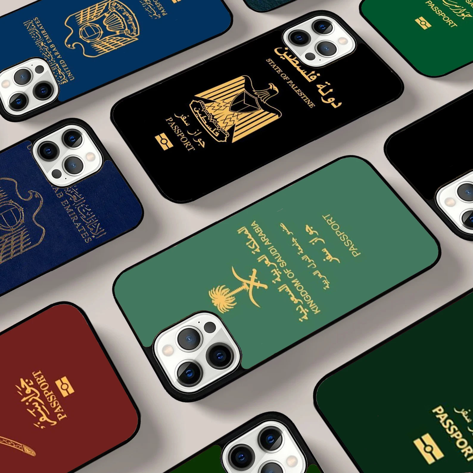 الولايات المتحدة الأمريكية العربية الأمة جواز السفر جراب هاتف آيفون 17 الهواء 16 15 14 13 12 11 برو ماكس ماكس زائد غطاء الوفير