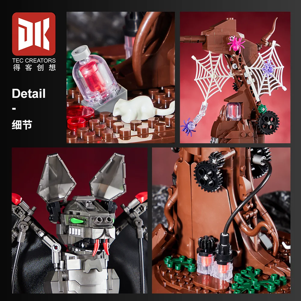 IN STOCK MOC Creativity Mechanical Bionic Bat Building Blocks Bricks Assembling Model Toys for Children Birthday Gift Set