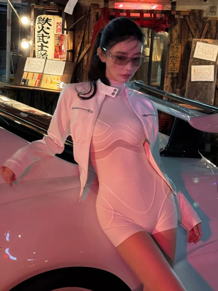 2025 แฟชั่นฤดูร้อนใหม่ผู้หญิงElegantและเซ็กซี่กีฬายืดJumpsuitออกแบบอเนกประสงค์Streetสาวร้อนJumpsuit