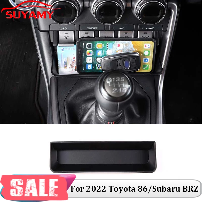 

ABS Black Car Gear Shift Panel Front Storage Box Fit For 2022 Toyota 86/Subaru BRZ Auto Interior Accessories