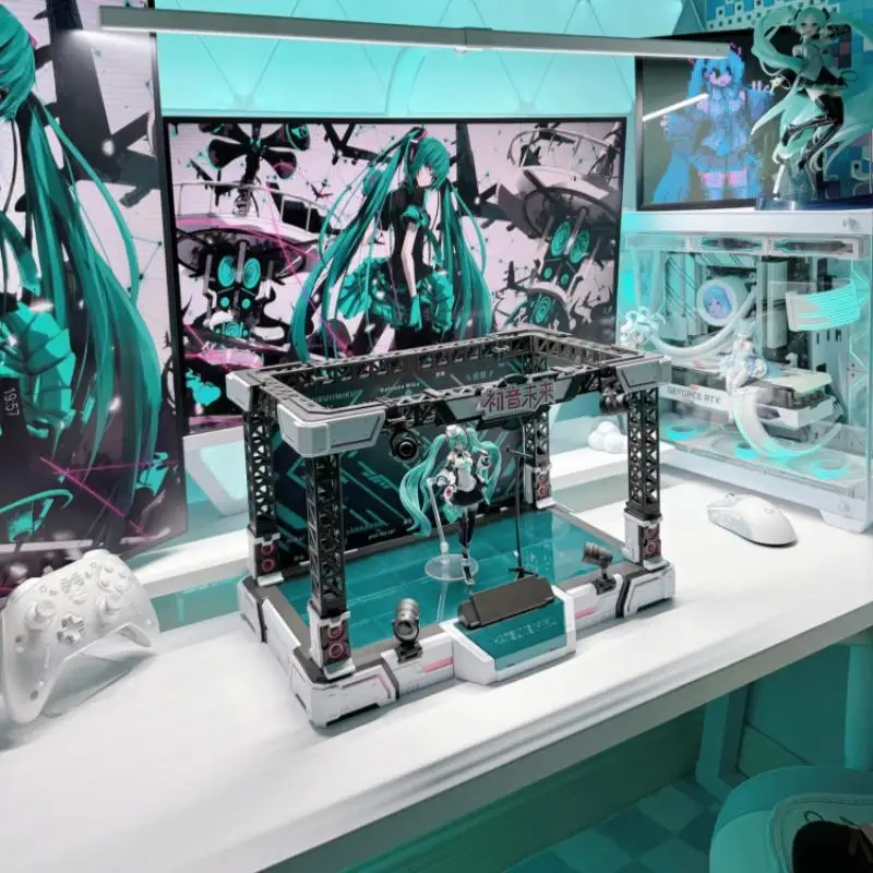 

Genuine Hatsune Miku Sing To The Future Action Figure Limited Edition Assembled Model Action Doll With Lights Collect Toy Models