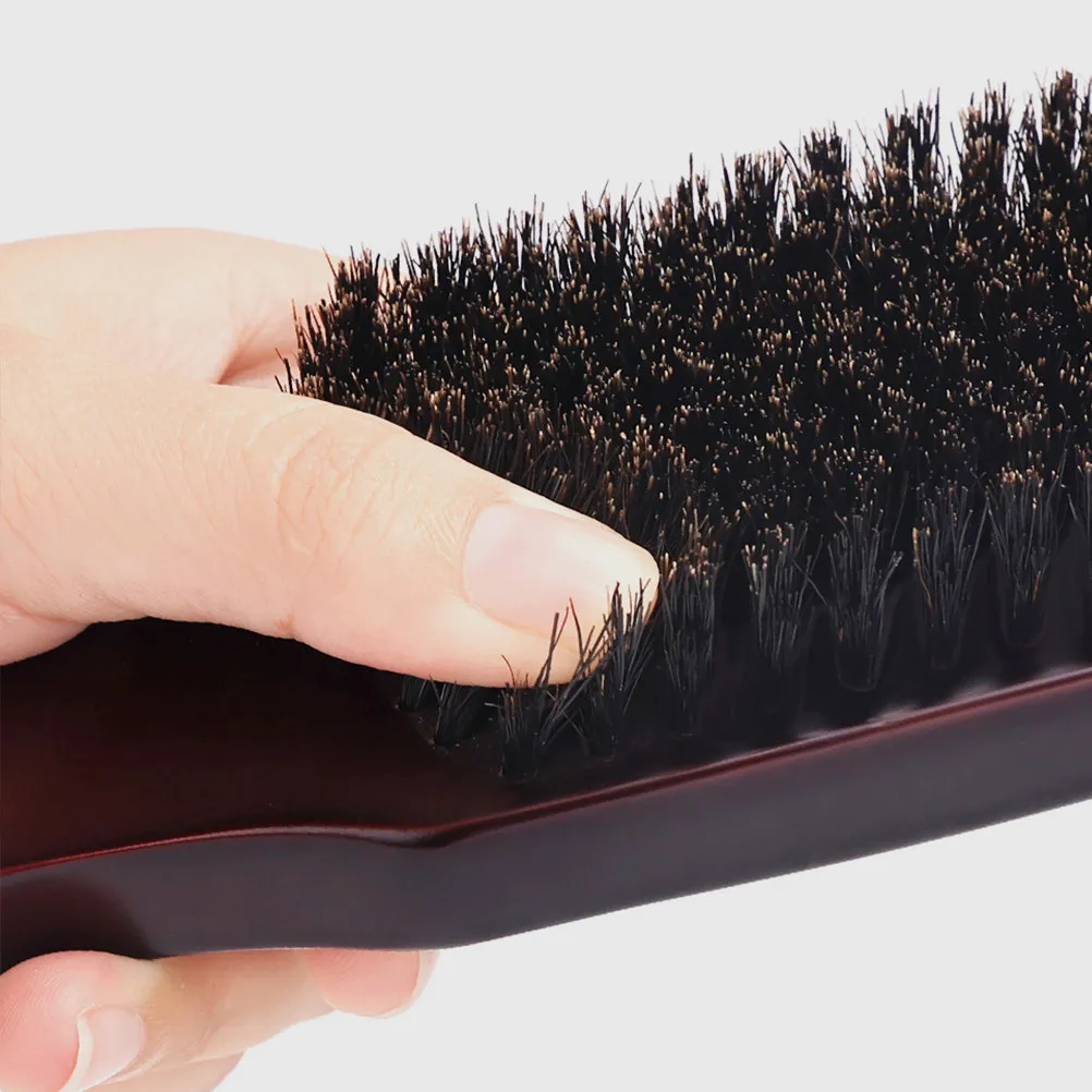 Beard Brush Wood Handle Salon Barber Stylist Grooming Tool Men Portable Mustache Flyaway Hair Cleaning Brush