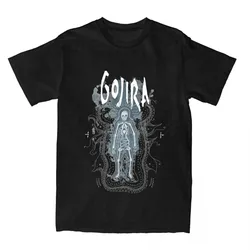 2024 Men's Gojiras Rock Metal Band Printed T-shirt Loose Comfortable Clothing Vintage Short Sleeve Crew Neck Men's T-shirt