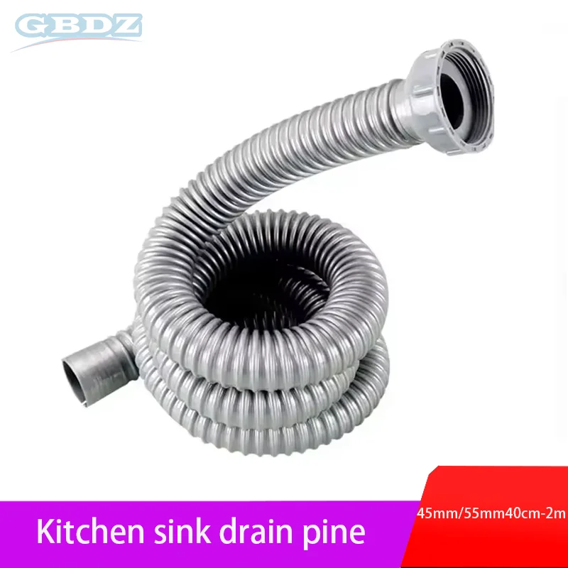 

Kitchen Sink Lower Pipe Lengthened Single-slot Stainless Steel Sink Sink Drain Pipe Deodorant Seal Ring Accessories