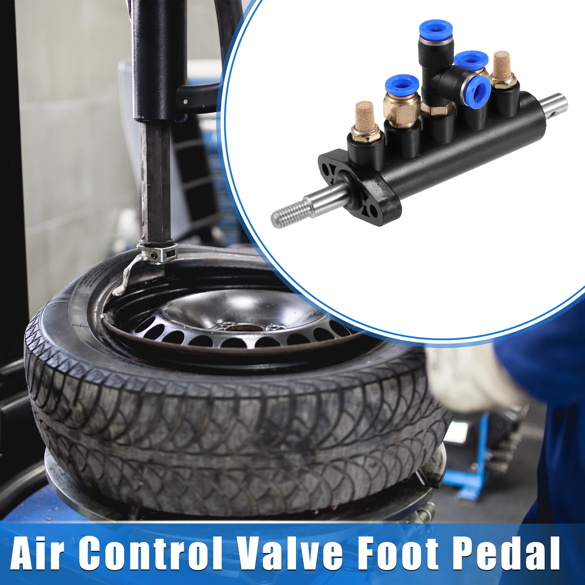 Motoforti Air Control Valve Foot Pedal Metal Black 6.10"x2.05"x2.91"