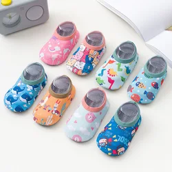 Baby Anti-slip Socks Cute Kids Slippers Newborn Warm Crib Floor Shoes with Rubber Sole Children Boy Toddler Shoes For 0-24Month