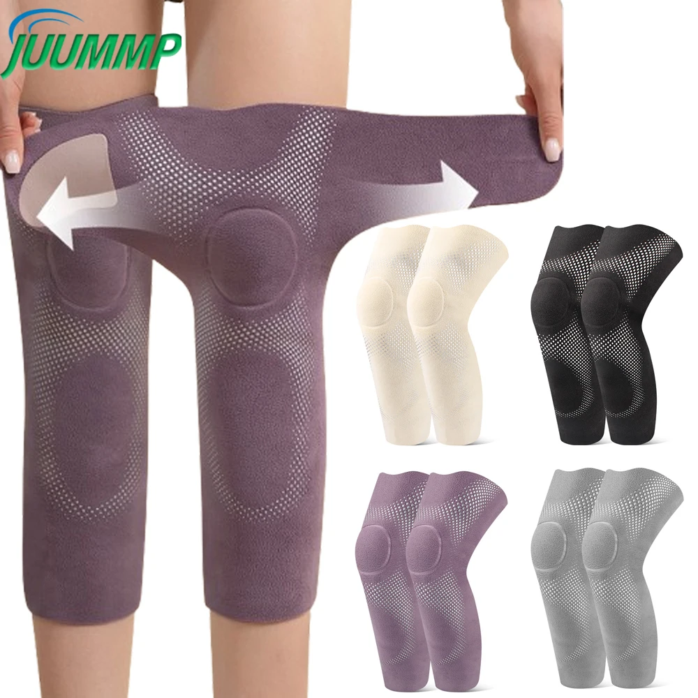 1/2 Pièces Manchon Chauffant Thermique en Polaire pour Genoux, Support de Genou, Coussinets Chauffants Coupe-Vent pour Cyclisme, Ski, Course à Pied et Activités de Plein Air