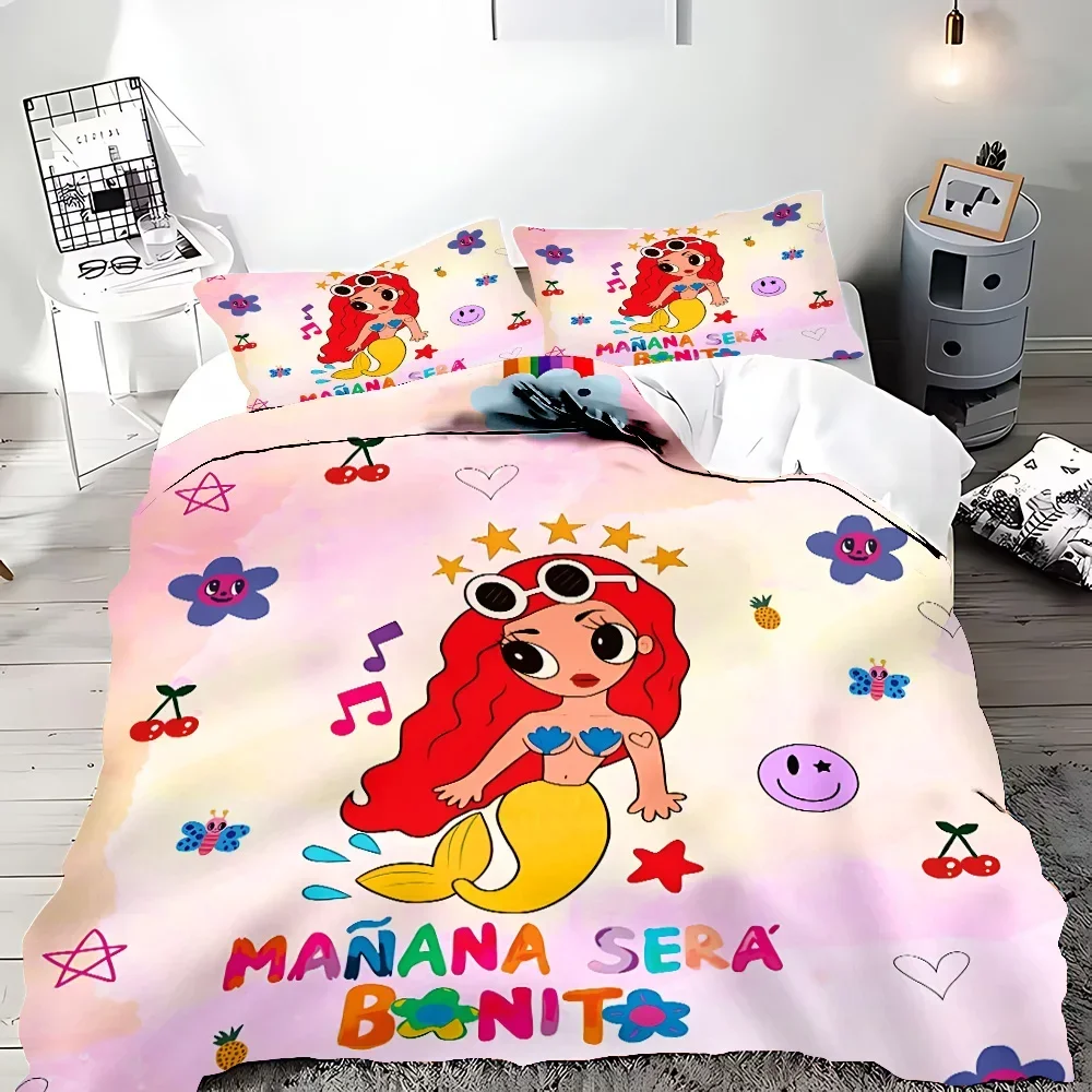 Fashion Manana Sera Bonito Karol G Duvet And Pillowcase Bedding Set for Adults And Kids Boys And Girls Bedroom Decoration Gifts