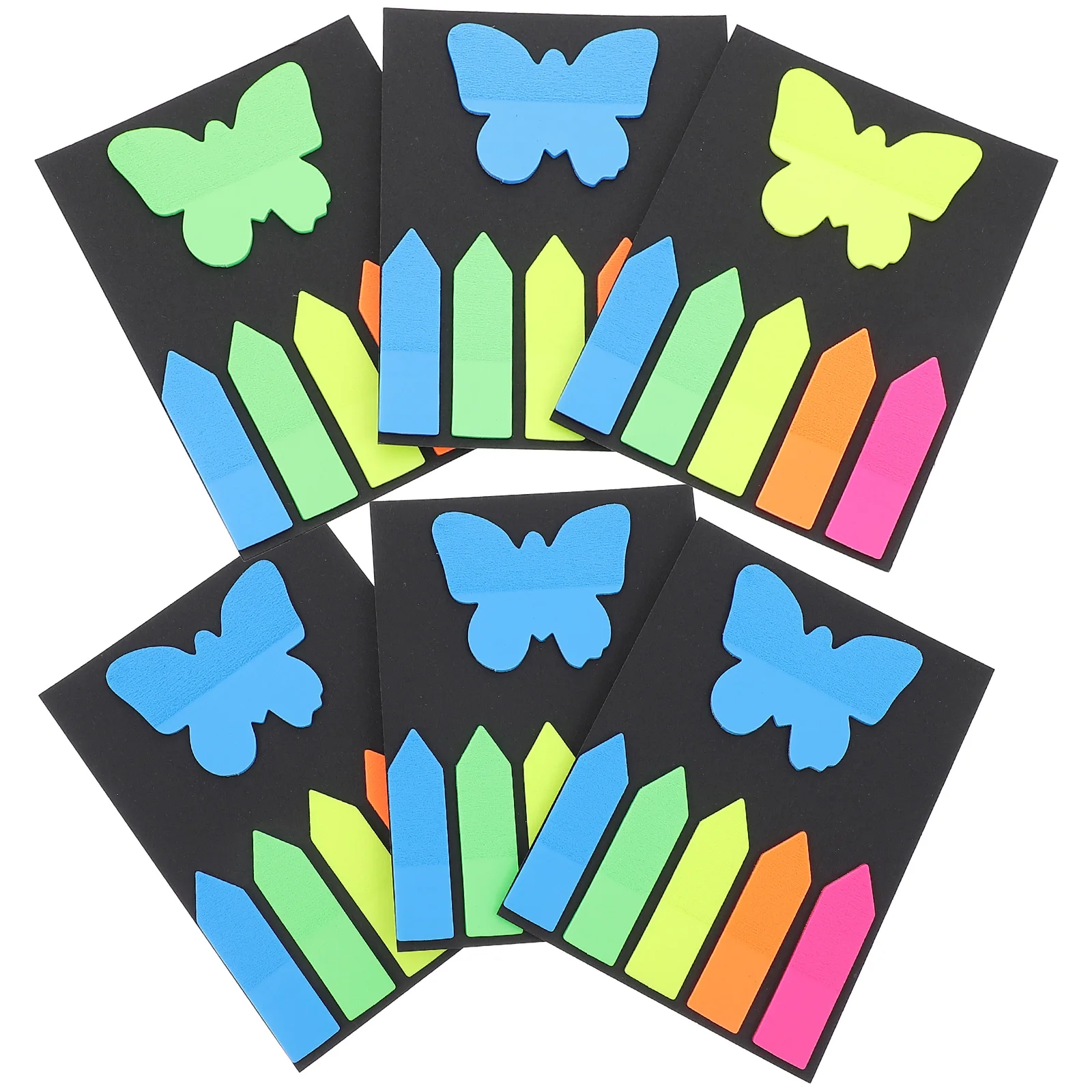 6 Sets Bar Transparent Notes Bookmarks Student Use Journal Stickers Aesthetic Pet Paper Tabs for Notebooks