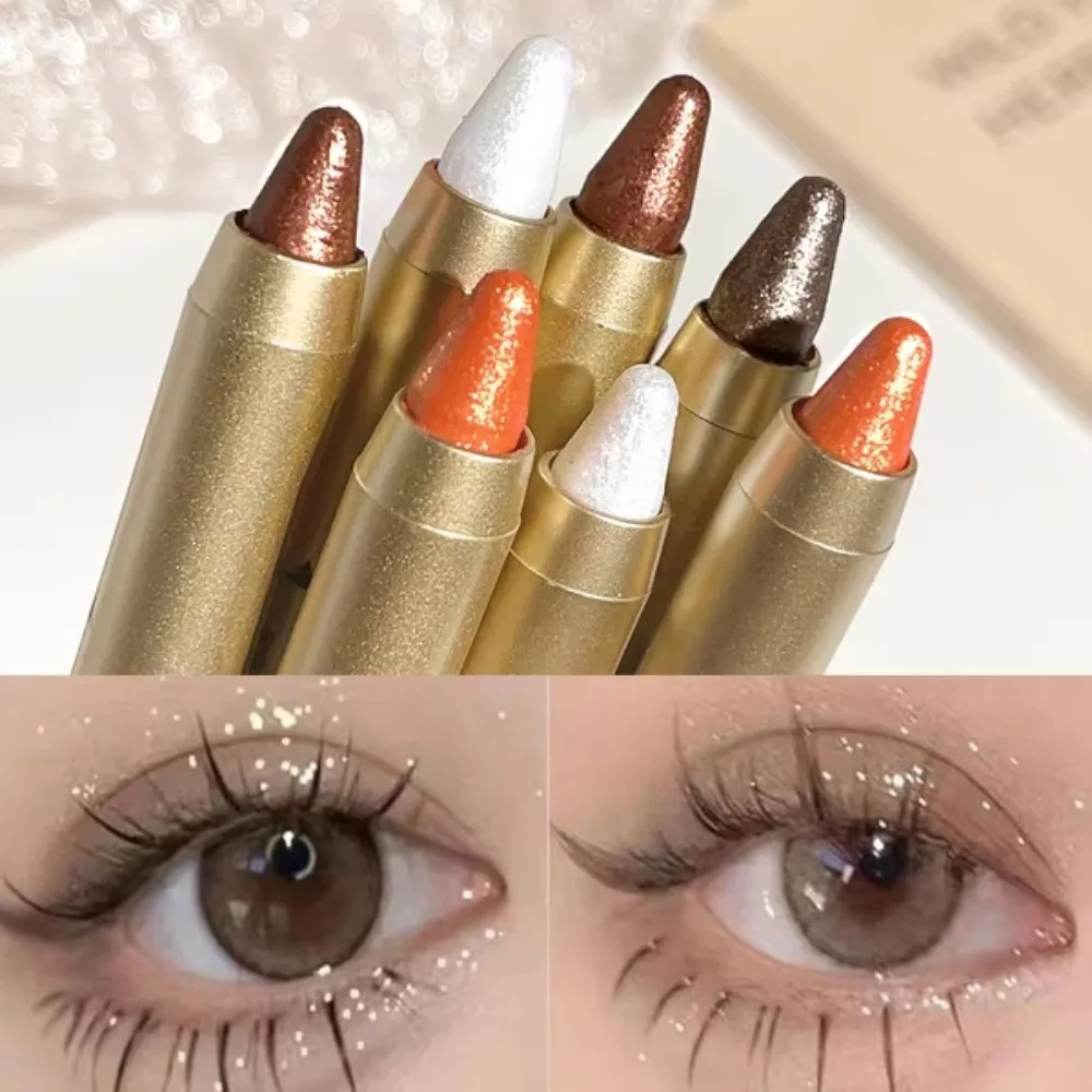 

Waterproof Glitter Eye Shadow Pens Double Head Anti-Oil Eye Shadow Sticks Long-Lasting Contour Aegyo Sal Highlight Sticks Party