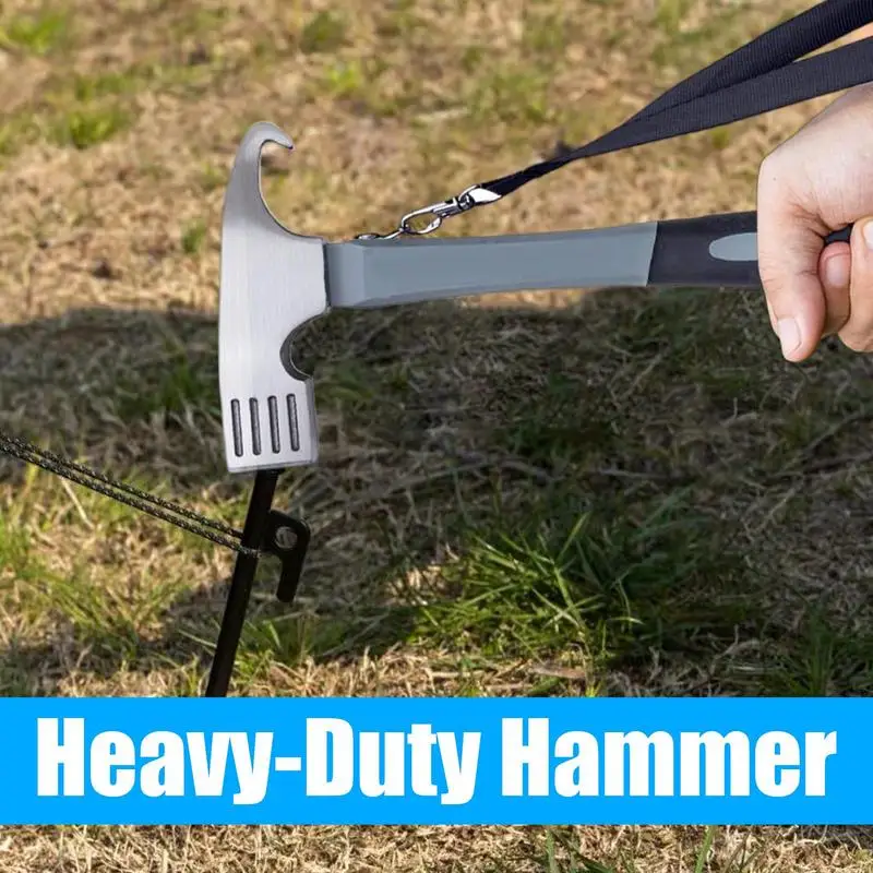 

Stake Hammer Camping Mallet Ergonomic Handle Mallet Tool Survival Gear For Ground Peg Installation Outdoor Hiking Climbing