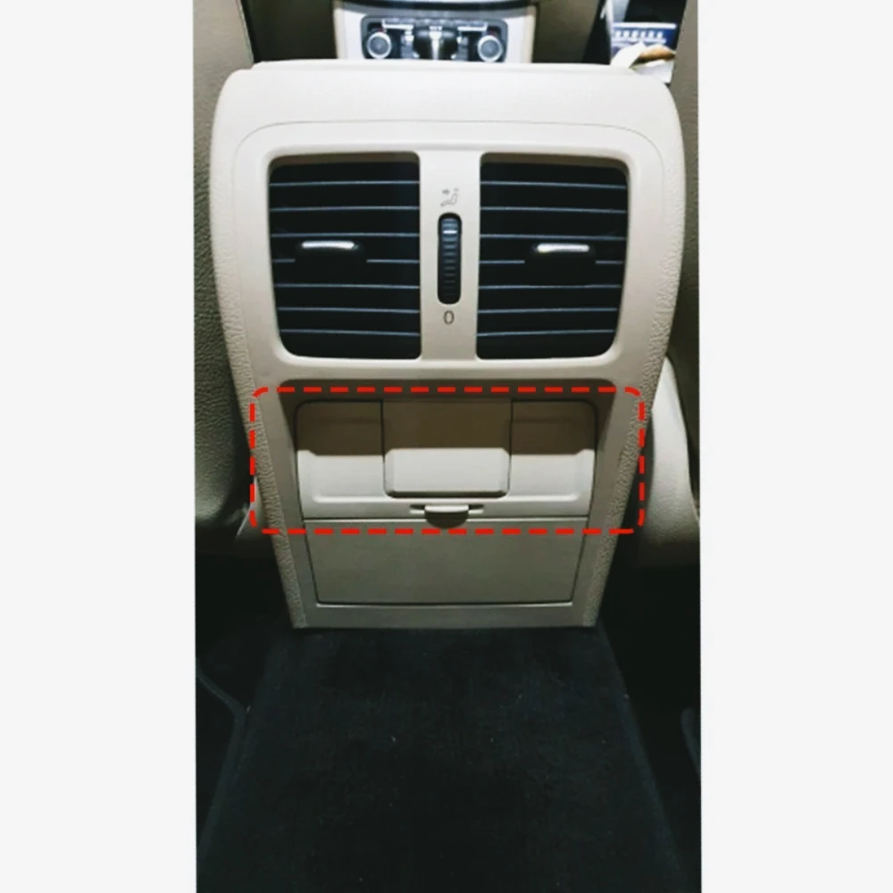 Caja  reposabrazos trasero para VW Passat B6 B7 2006-2015, fuente  alimentación, cubierta  encendor  cigarrillos trasero 3C0 863