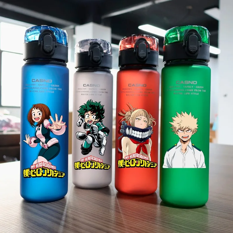 My Hero Academia 560ML Large Capacity 4 Color Children Water Cup Portable Plastic Outdoor Sport Water Bottle AnimeMidoriya Izuku