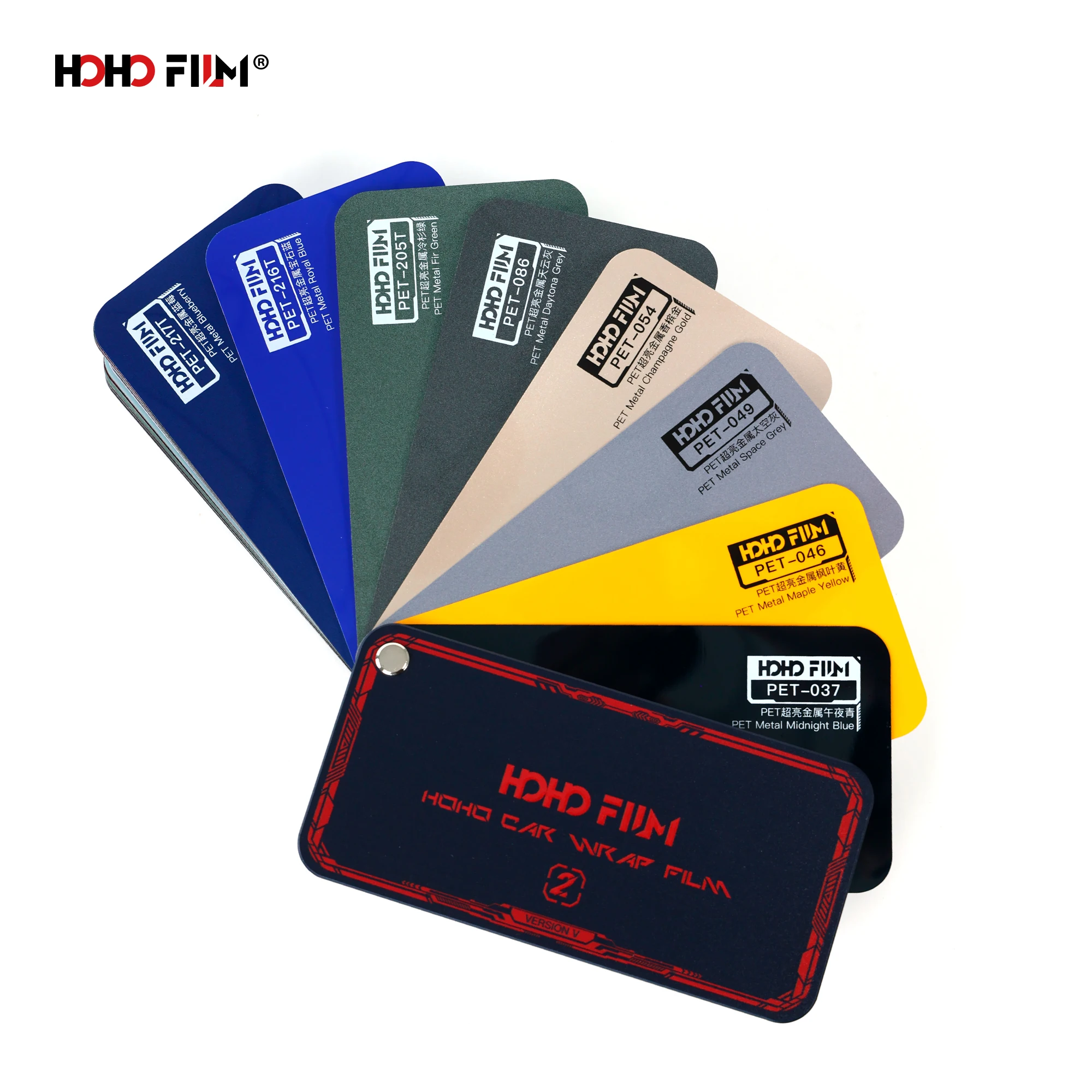 HOHOFILM Car Wrap PET Liner Air Release Bubble Free Arcobaleno Cromo Nero Cambio di colore Super Matte Magic Purple Car Wrap Film