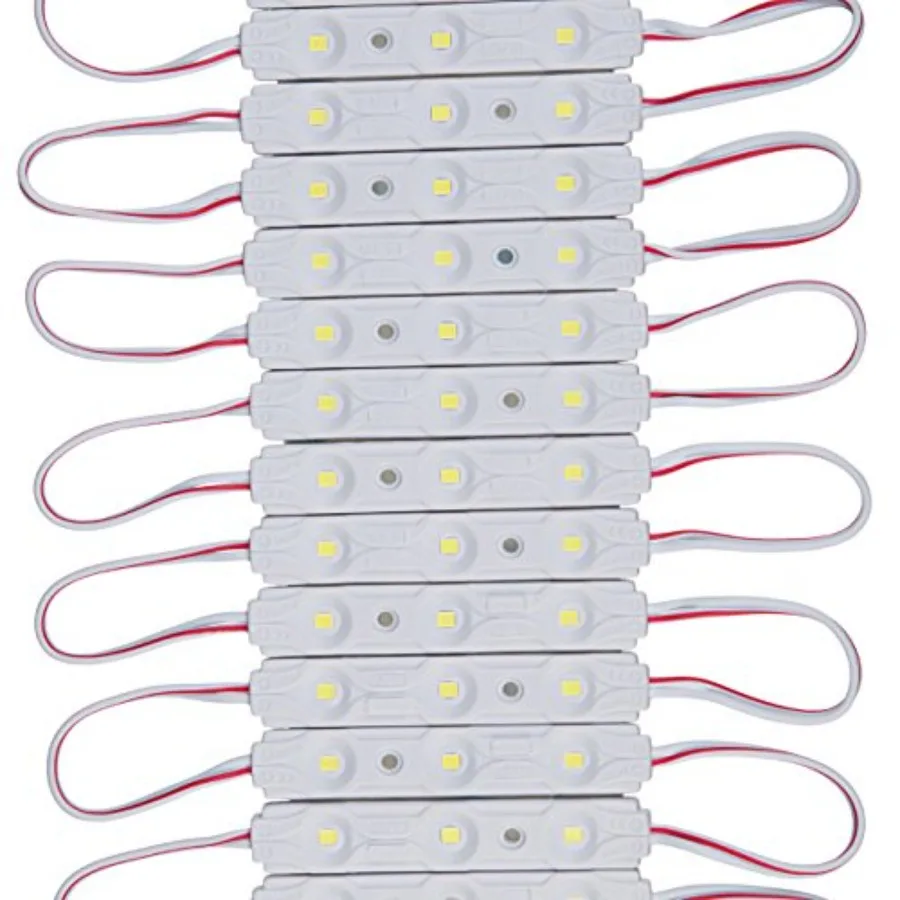 

【New model】200pcs Daylight White 6500K Injection 0.72W 12 Volt DC LED Module for Signs 2835 SMD 3 LEDs Waterproof Decorative Li