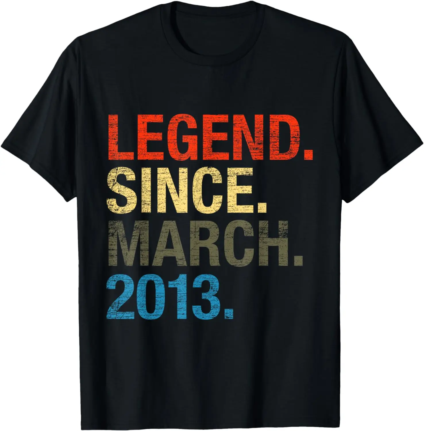 

Legend Since March 2013 Bday Gifts 9th Birthday T-Shirt