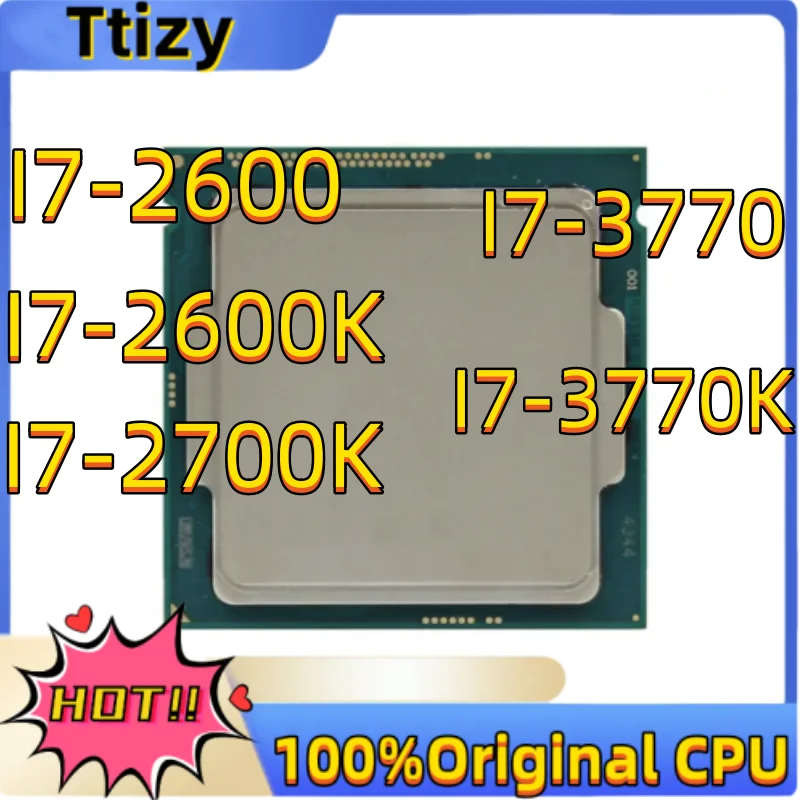 Intel original I7-3770 CPU, I7-2600, I7-2600K, I7-2700K, I7-3770K,