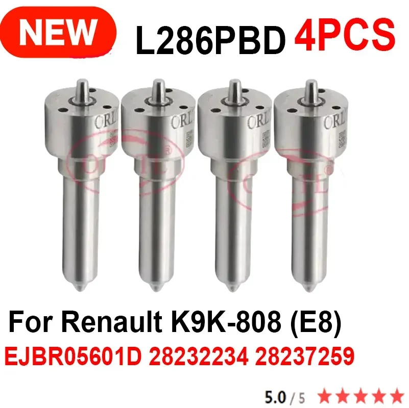 

4 PCS L286PRD L286PBD injector EJBR05601D 28232234 NEW Diesel Nozzle For Renault 28237259 166000897R 166007866R