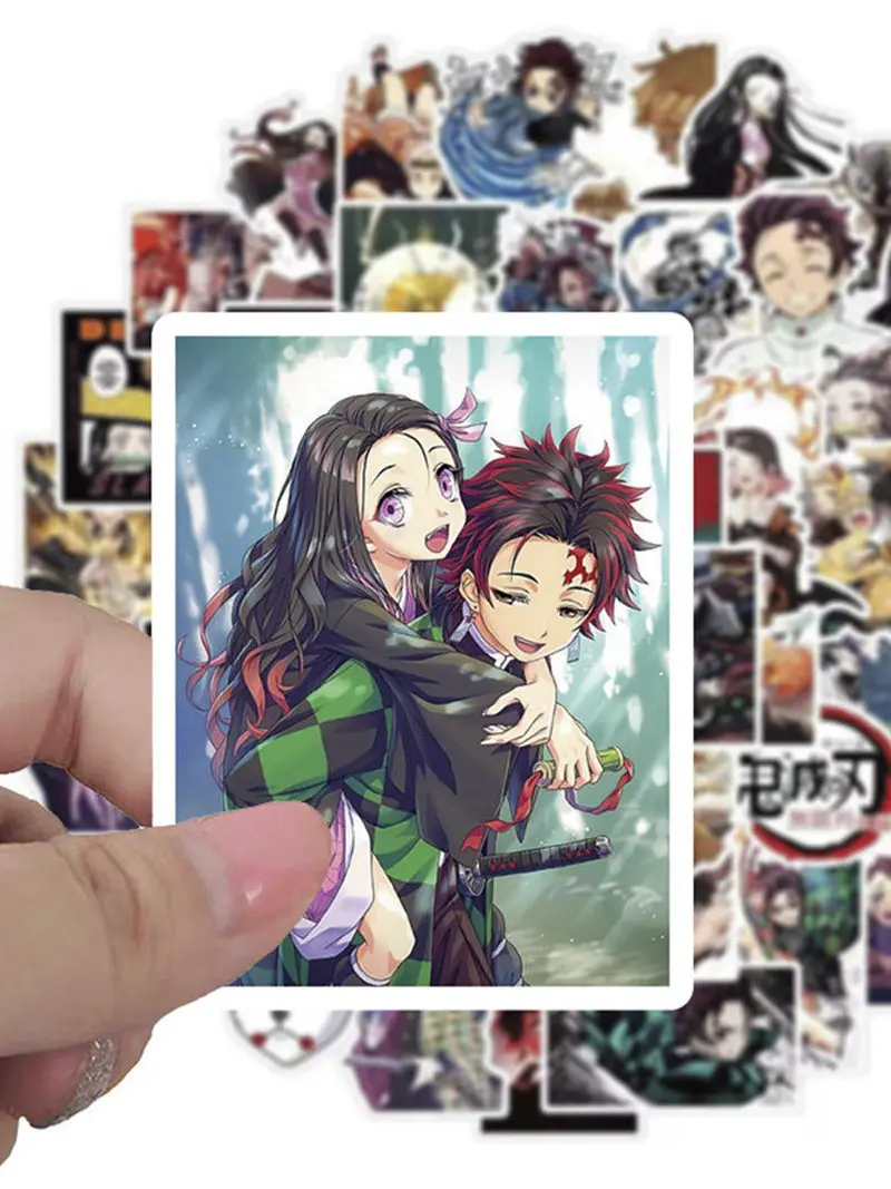 

Наклейки с персонажами Demon Slayer в Q-версии: Кёджуро Ренгоку, Танджиро Камадо, Нэзуко. Водонепроницаемые стикеры для ноутбуков, бутылок для воды, телефонов.