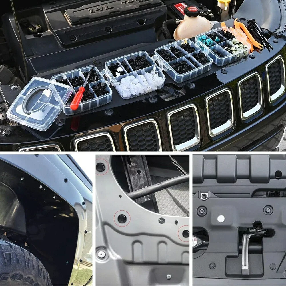 Kfz-Halteklammer- und Befestigungs-Sortimentsset, Nietenset für Autopaneele mit Clip-Entferner, passend für die meisten Modelle GM Honda Toyota – Detail 9