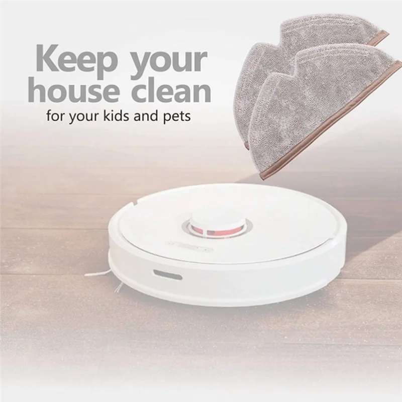 

A98I-Replacement Spare Microfiber Mop Cloth Pad For Roborock Q7 Q8 S5 Max, Q5 Pro For Q5, Q5 Pro+, Q7 And Q8 Max+ Vacuum Robots