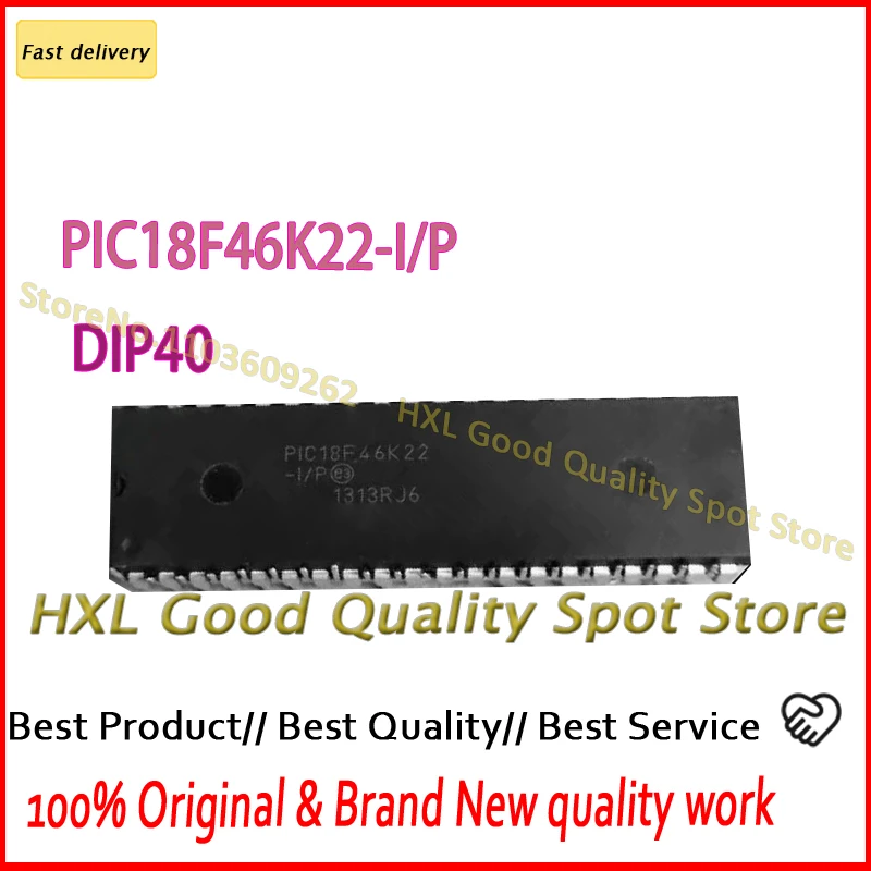 PIC18F46K22-I/P DIP40 Original Brand New PIC18F46K22 PIC18F46K22 1~10PCS/lot
