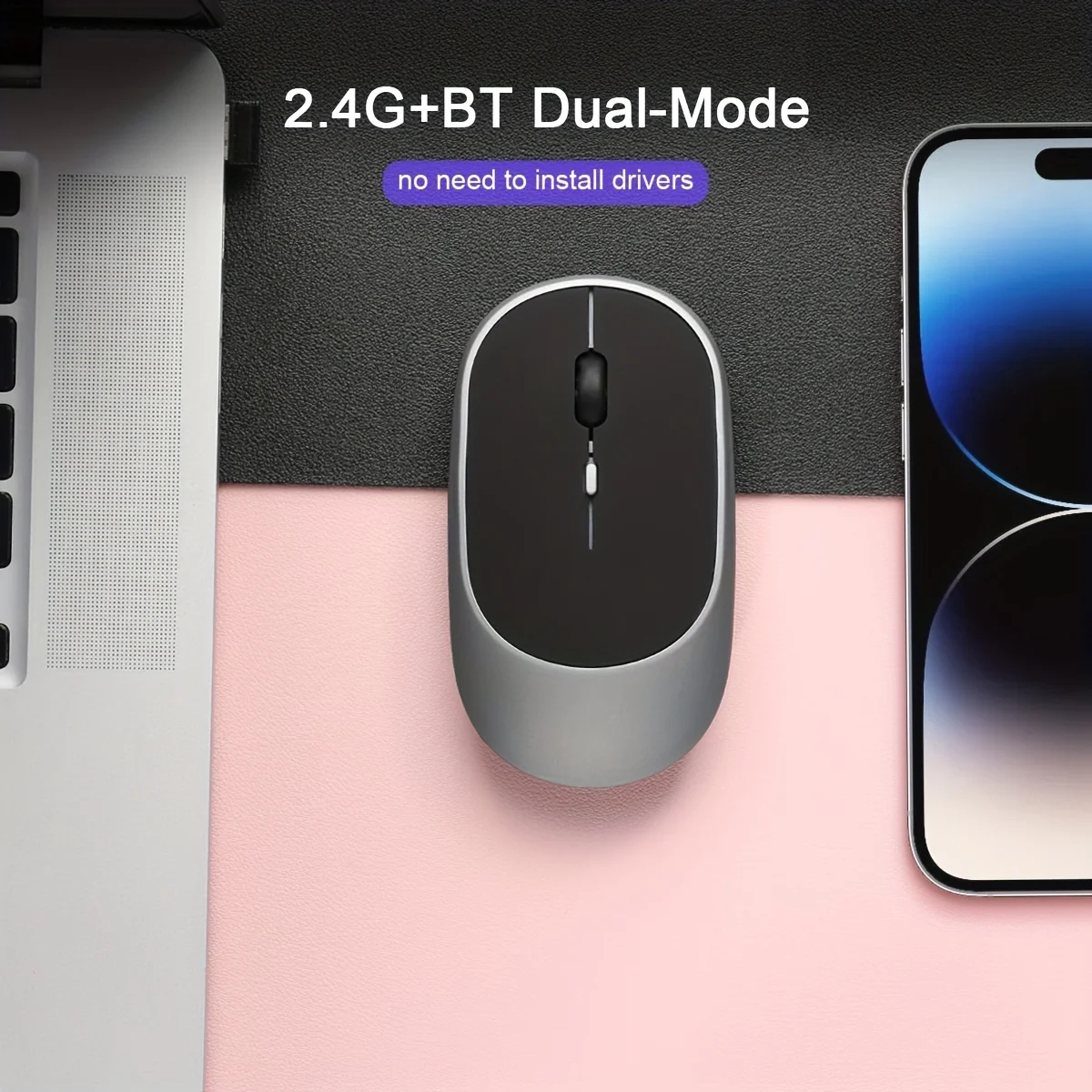 Bluetooth-compatible Wireless Mouse Rechargeable Mouse Gamer Dual Modes 2.4G USB Mice For Laptop iPad Tablet PC Macbook Mause