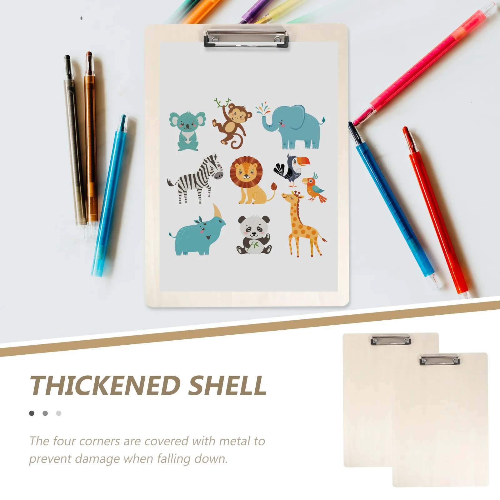 

2Pcs Plastic Sketch Board Clipboard High Strength Non Deformable Drawing Sketchpad for Painting Writing Practice Display