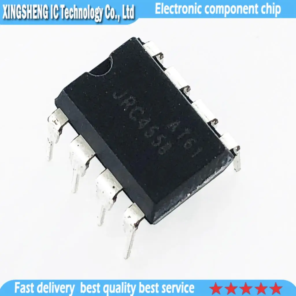 10PCS JRC4558 4558 4558D DIP-8  In Stock