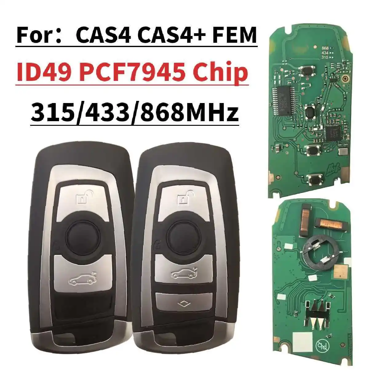 

Sunshine1/3PCS ID49 PCF7945P CAS4 CAS4+ FEM 315/433/868MHz Car Remote Key/PCB For BMW F Chassis 1 3 5 7 X1 X3 X4 X5 X6 M2 M3 3GT